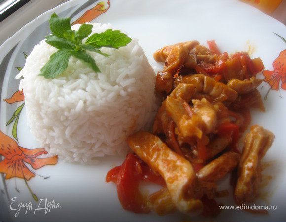 Курица с овощами в кисло-сладком соусе Курица с овощами в кисло-сладком соусе