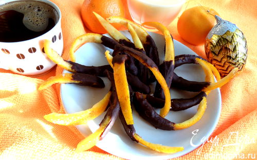 Рецепт Апельсиновые корочки в шоколаде