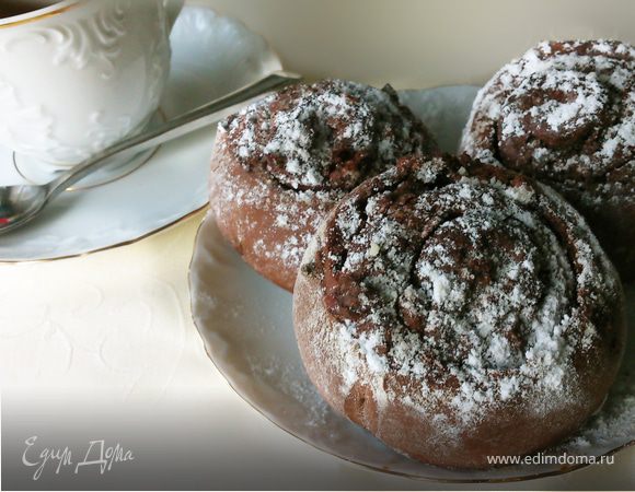 Шоколадные булочки с начинкой Шоколадные булочки с начинкой