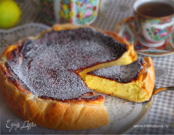 Тарт с нежной творожно-ванильной начинкой