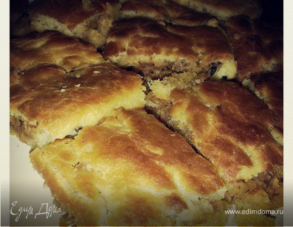 Пирог с капустой и грибами