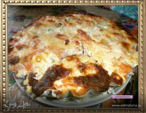 Запеканка с красной рыбой и овощами Запеканка с красной рыбой и овощами