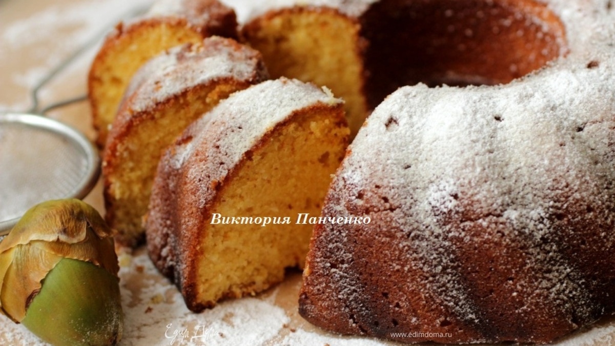 Кукурузно-кокосовый заварной кекс