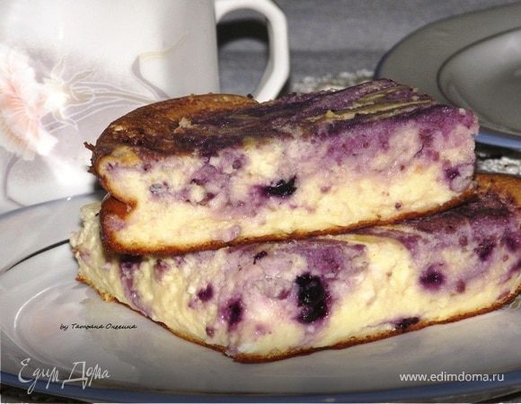 Творожное суфле с черникой Творожное суфле с черникой