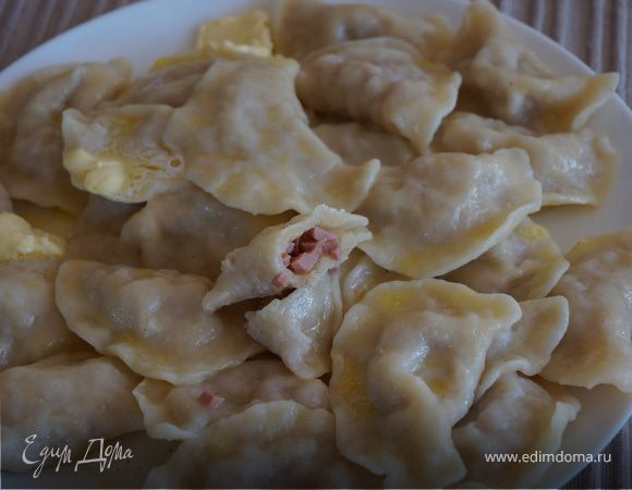 Вареники с колбасой