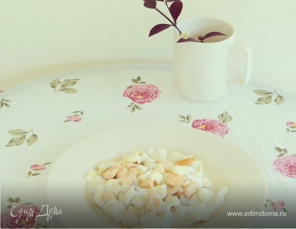 Тыквенные ньокки в соусе бешамель с форелью и сыром Бри Тыквенные ньокки в соусе бешамель с форелью и сыром Бри