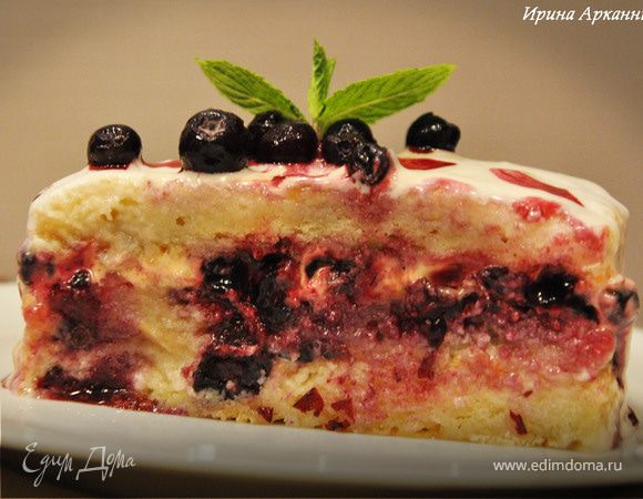 Тирамису с голубикой и апельсиновым кремом Тирамису с голубикой и апельсиновым кремом