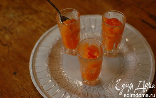 Рецепт Гранита из манго, персиков и апельсинов