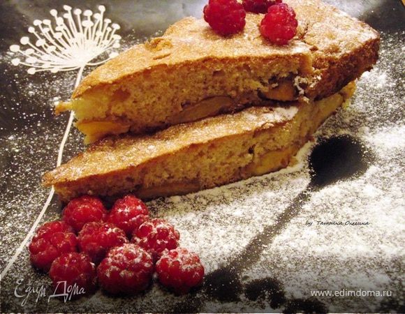 Французский кекс с персиками Французский кекс с персиками