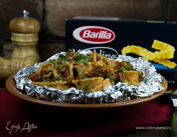 Мафальдине, запеченные в фольге Мафальдине, запеченные в фольге