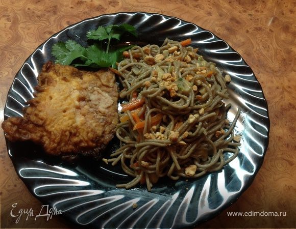 Лапша соба с овощами