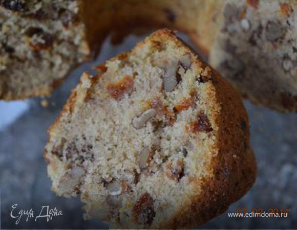 Зимний кекс с орехами и сухофруктами