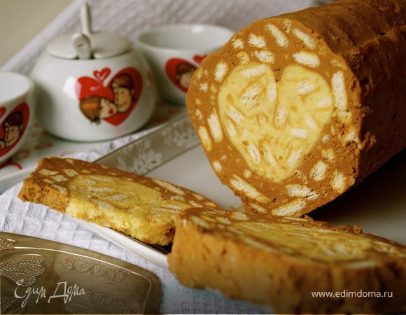 Десертная салями "Белое сердечко шоколада"