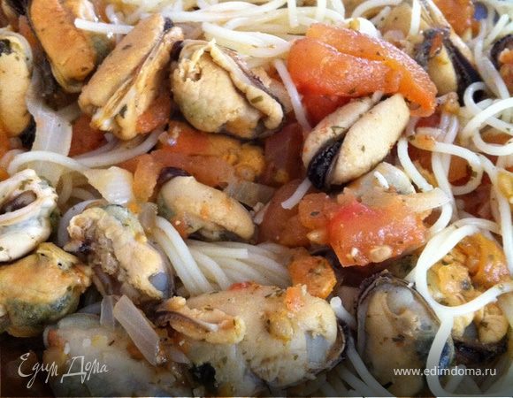 Паста с мидиями в прованском стиле ( a la provencale)