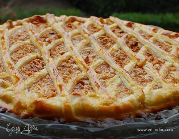 Быстрый пирог с апельсиновым джемом, орехами и амаретти Быстрый пирог с апельсиновым джемом, орехами и амаретти