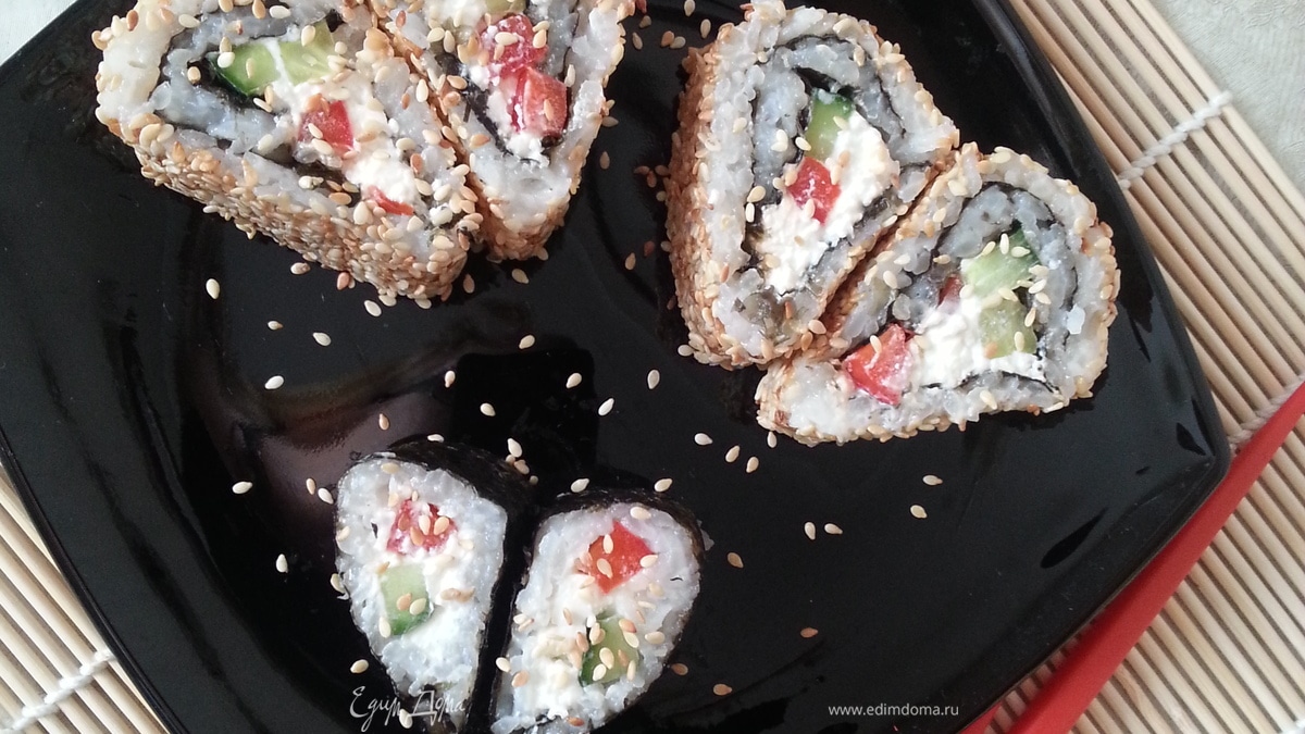 Роллы "Разбитое сердце самурая" + легкий способ варки риса