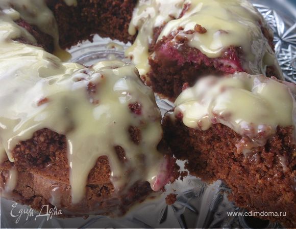 Миндально-шоколадный торт с вишней "С любовью"