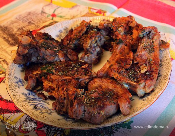 Бараньи ребрышки в сырном кляре