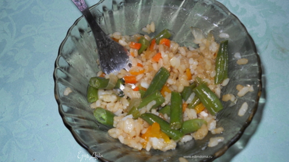 Рис с овощами в японском стиле