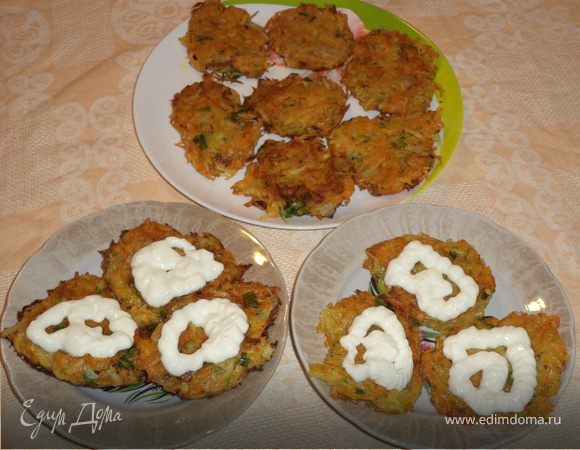 Румяные картофельно-тыквенные оладьи