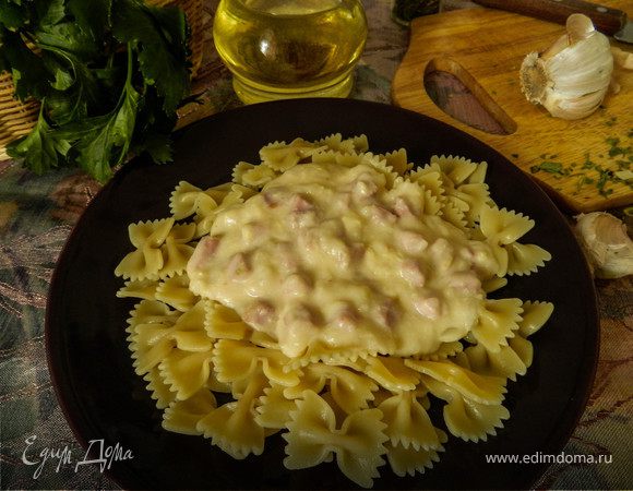 Сливочный соус с ветчиной Сливочный соус с ветчиной