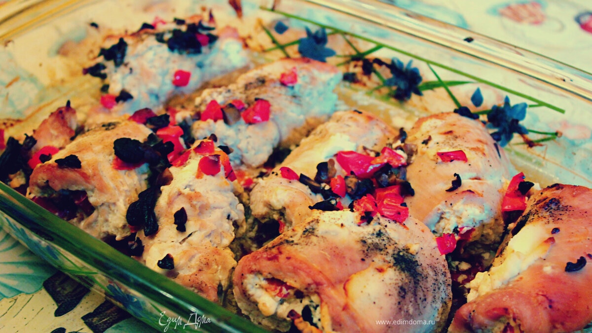 Сочные рулетики из индейки