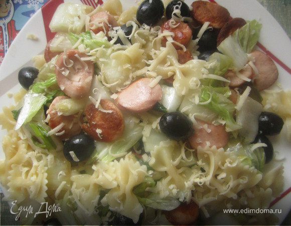 Салат из пасты с легким йогурто-творожным соусом Салат из пасты с легким йогурто-творожным соусом