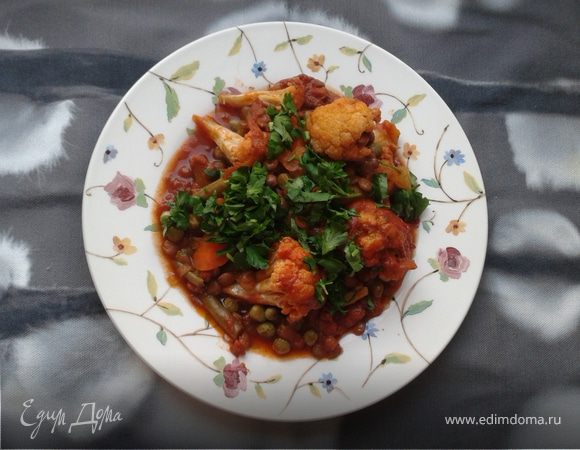 Овощное рагу с чечевицей Овощное рагу с чечевицей