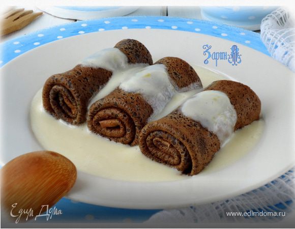 Черемуховые блины со сметанно-лимонным соусом Черемуховые блины со сметанно-лимонным соусом