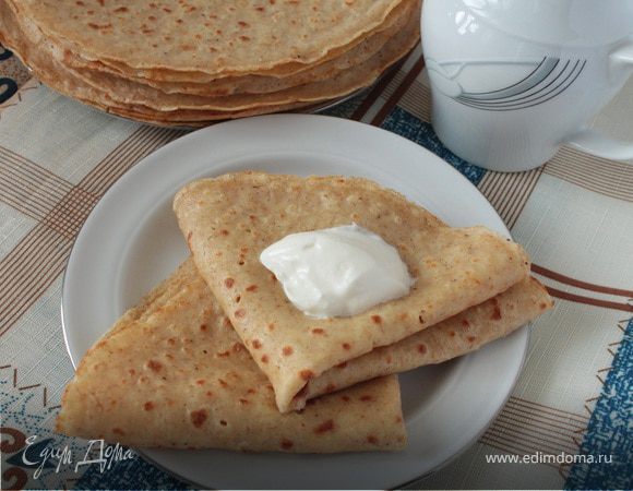 Тонкие овсяные блинчики