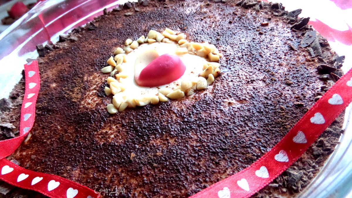 Тирамису на твороге с карамельной прослойкой