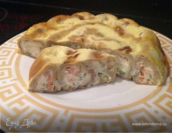 Закусочный блинный пирог