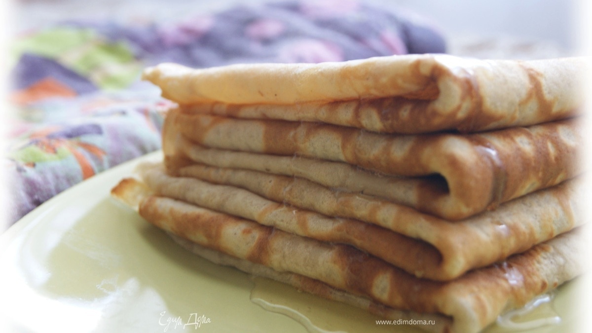 Блинчики из гречневой муки с коньяком