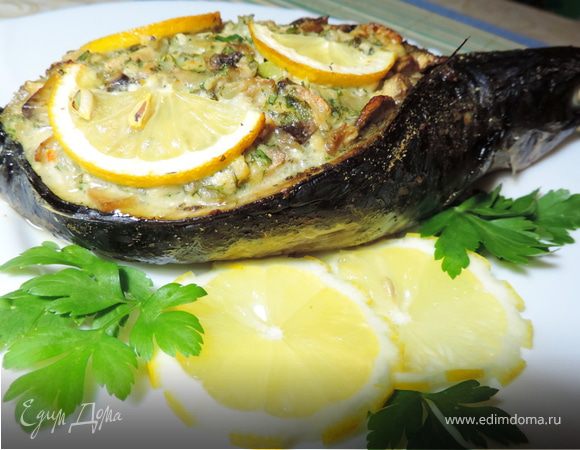 Фаршированная запеченная скумбрия "Праздничная"