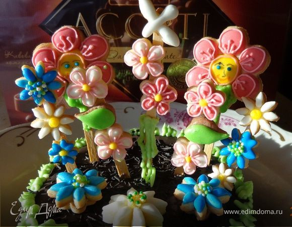 Кекс "Дарите женщинам цветы!" Кекс "Дарите женщинам цветы!"