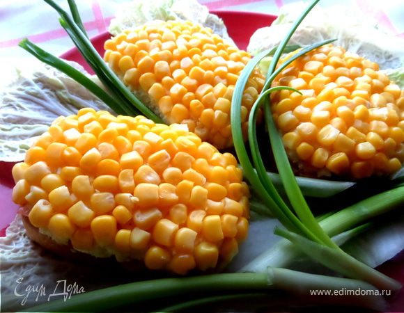 Бутерброды "Букет мимоз"