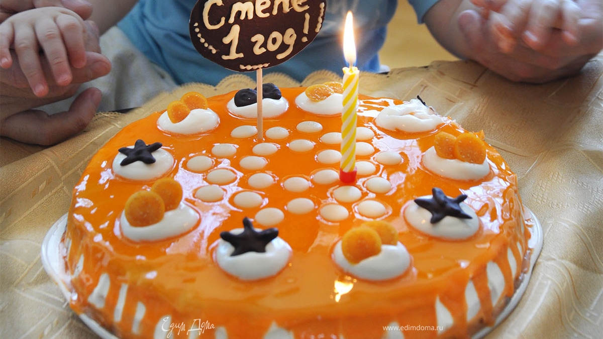 Нежный торт с цитрусовой глазурью