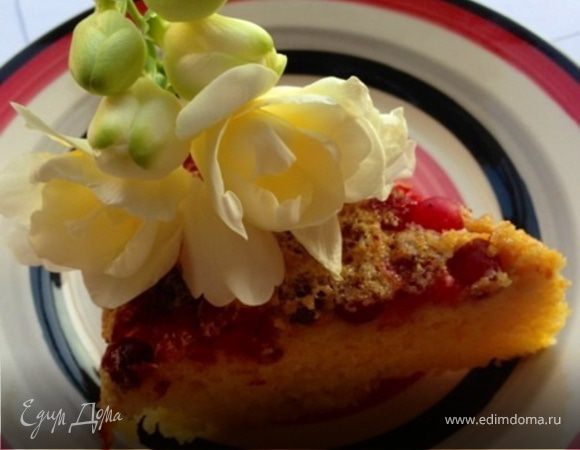 Кекс на сыворотке из кукурузной крупы с клюквой и апельсиновой цедрой Кекс на сыворотке из кукурузной крупы с клюквой и апельсиновой цедрой