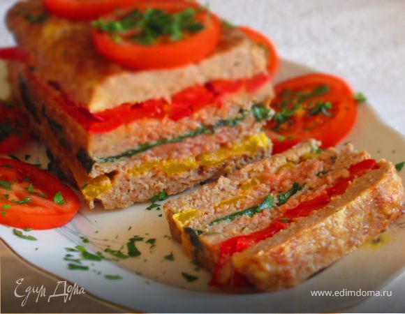 Мясной хлебец с овощами