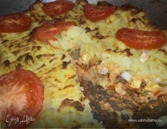 Овощная  запеканка с  рыбой  по-домашнему