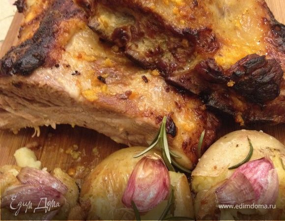 Свиные ребрышки в цитрусовой глазури