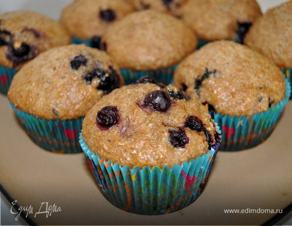 Лимонные маффины с черникой Лимонные маффины с черникой