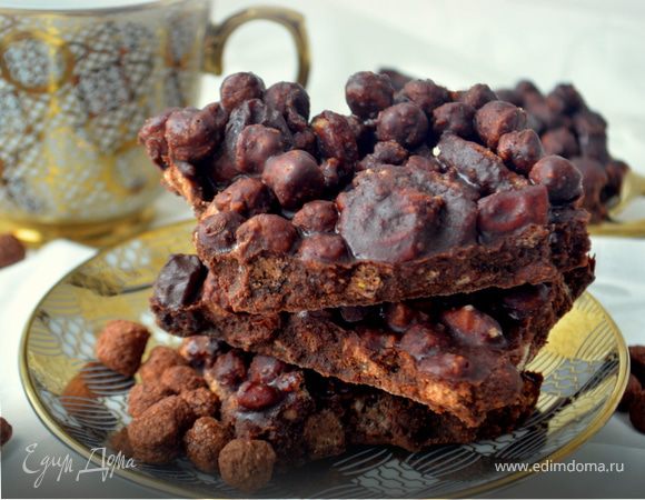 Хрустящее шоколадное печенье без выпечки