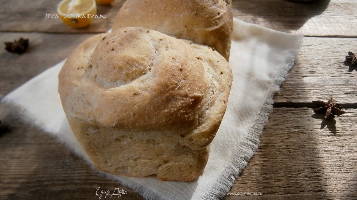 Хлеб с лимонной цедрой и анисом