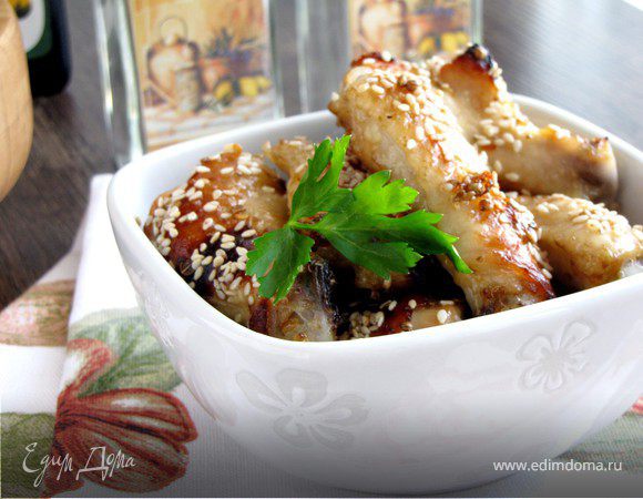 Острые куриные крылышки в глазури