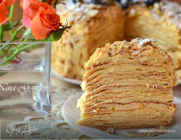 Торт «Наполеон» абрикосовый
