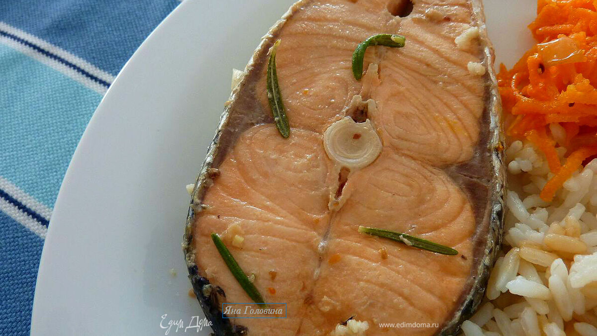 Семга, варенная в пакете