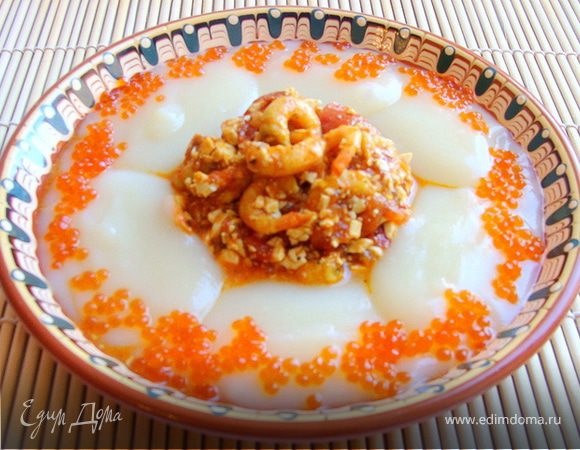 Азу из креветок с тофу и пикантным гарниром