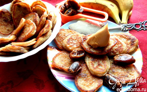 Рецепт Оладушки с финиками и бананами (постные)