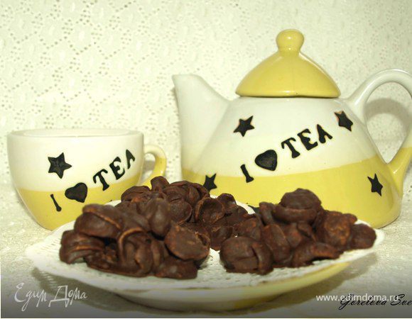 Песочные шоколадные розы